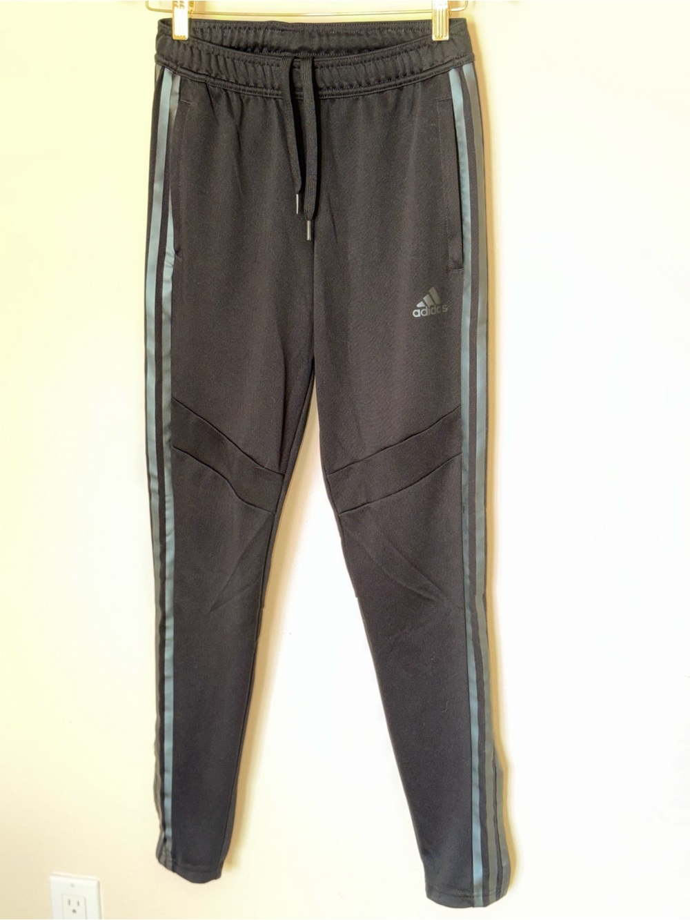 adidas Black Joggers with Side Stripes
